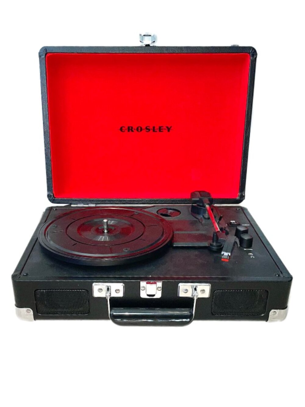 Crosley Cruiser Black & Red Portable Suitcase Turntable Record Player